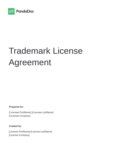 Trademark License Agreement
