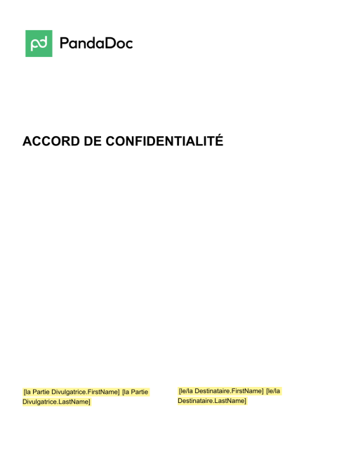 Accord de confidentialité