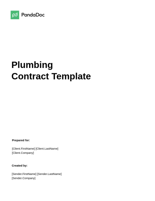 Plumbing Contract Template