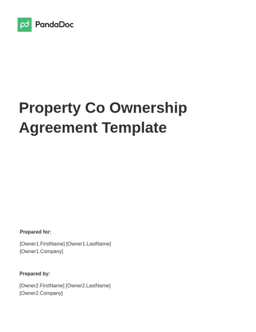 Property Co Ownership Agreement Template