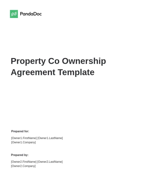 Property Co Ownership Agreement Template