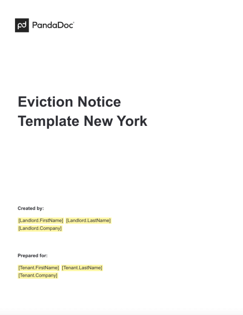 Eviction Notice Template New York