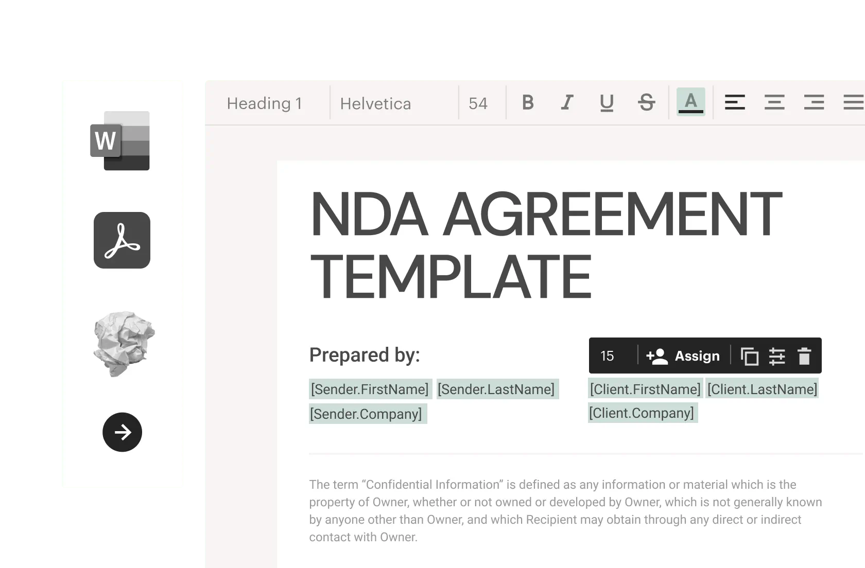 Template conversion