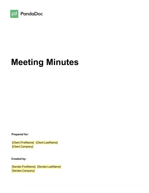 Meeting Minutes Template