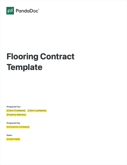 Flooring Contract Template