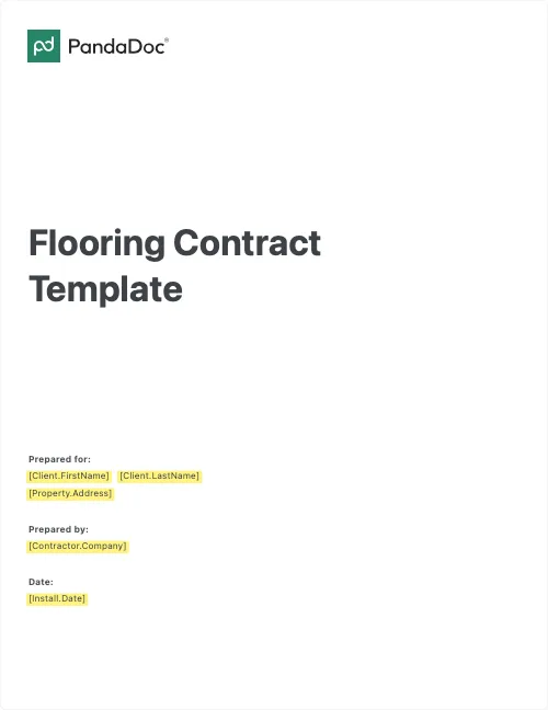 Flooring Contract Template