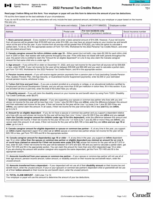 TD1 Forms: A Complete Guide for Employers and Employees