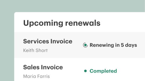 Upcoming Renewals