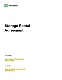 Storage Rental Agreement Template