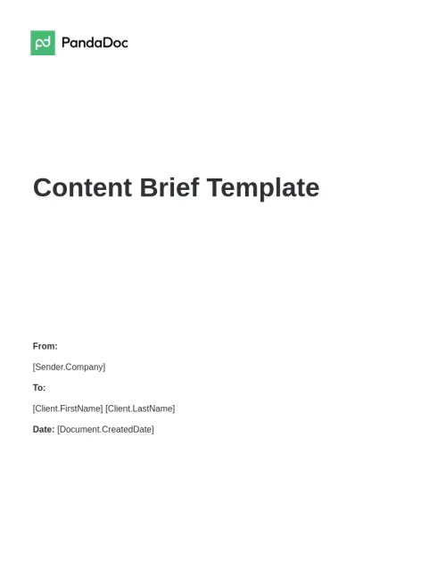 Content Brief Template