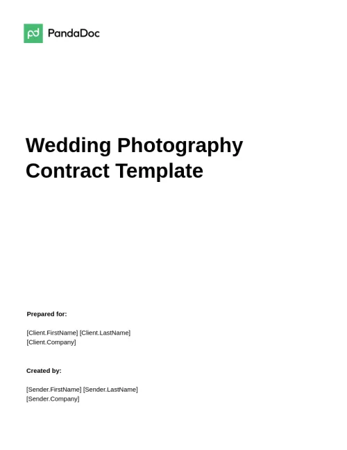 Wedding Photography Contract Template