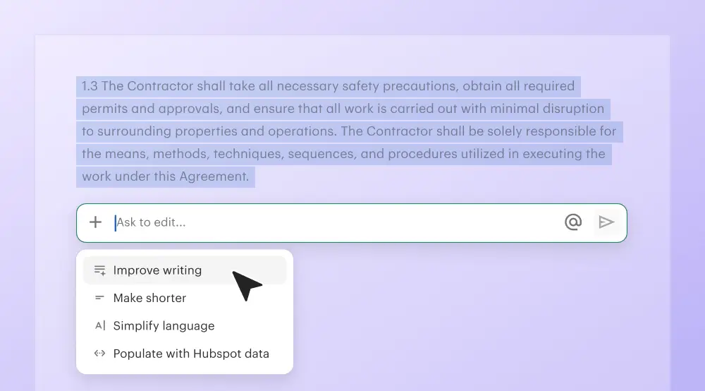 UI of AI Assisted Editing