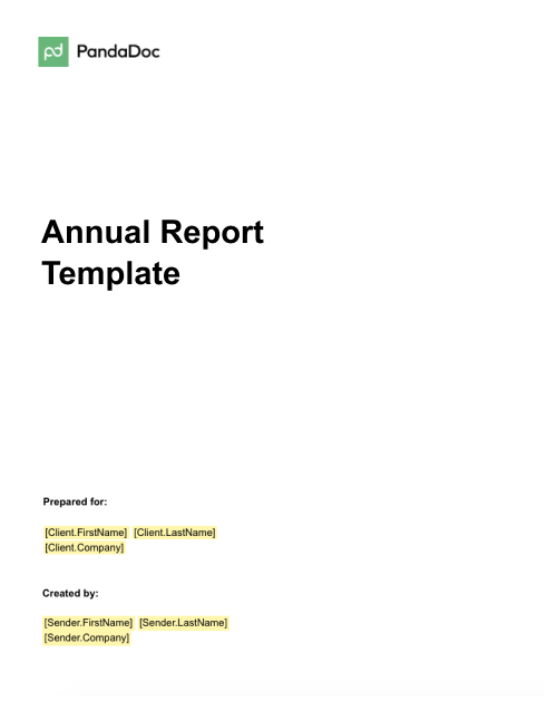 Annual Report Template – Foreign for Profit