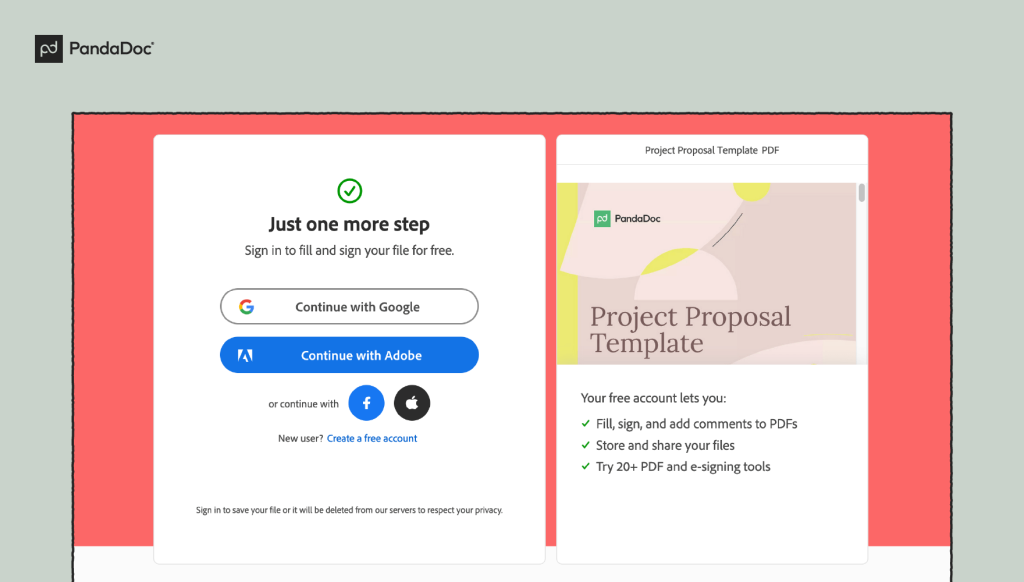 Start by uploading your document to Acrobat Sign using the Upload button on your dashboard.