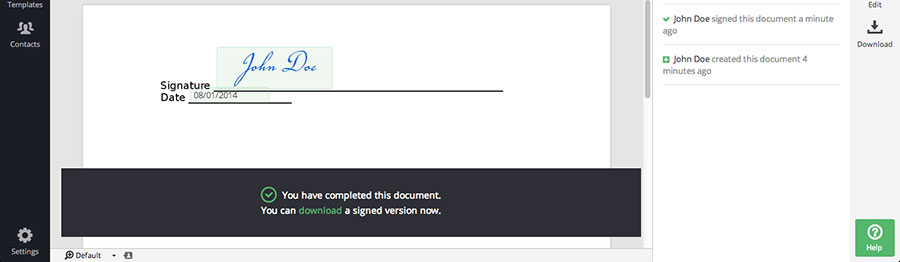 self signing documents