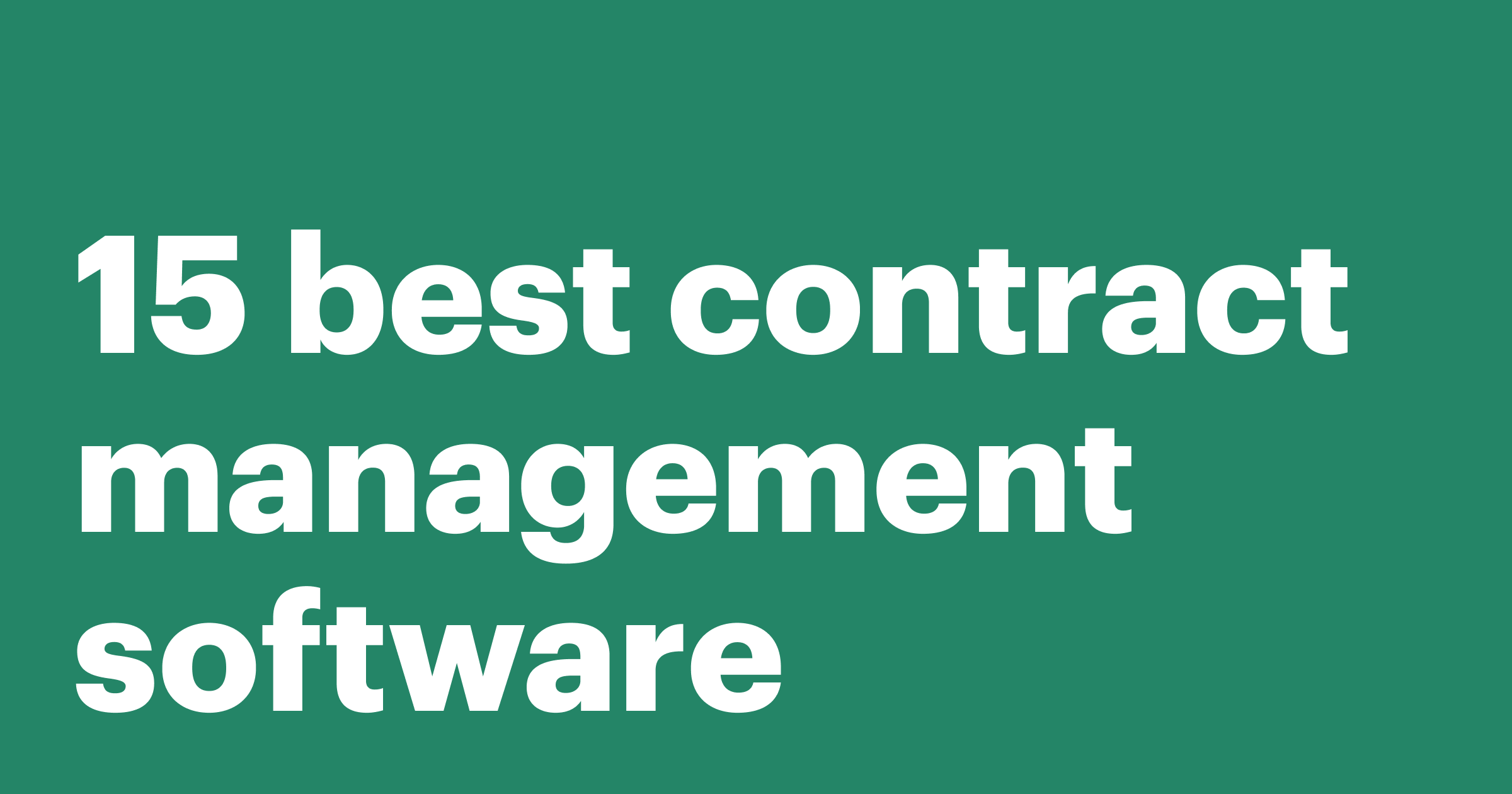 Featured: 15 Best contract management software tools (full comparison)