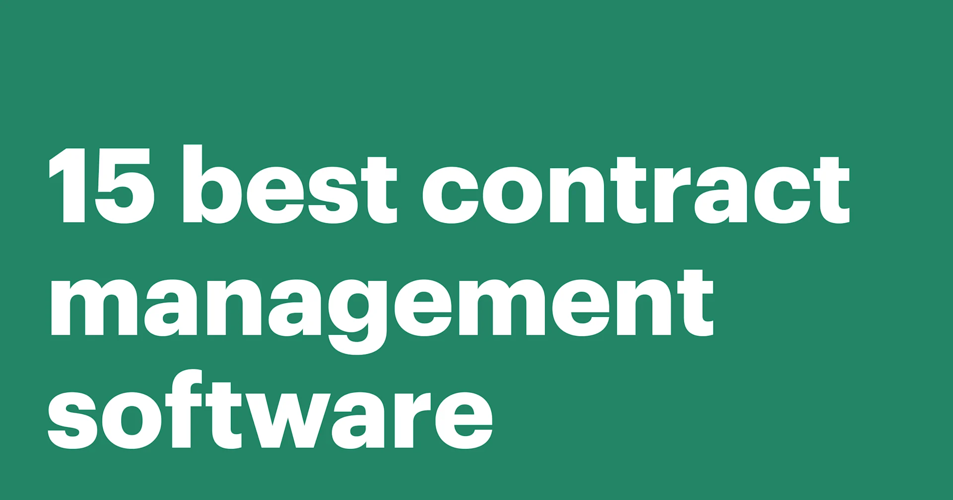 Featured: 15 Best contract management software tools (full comparison)