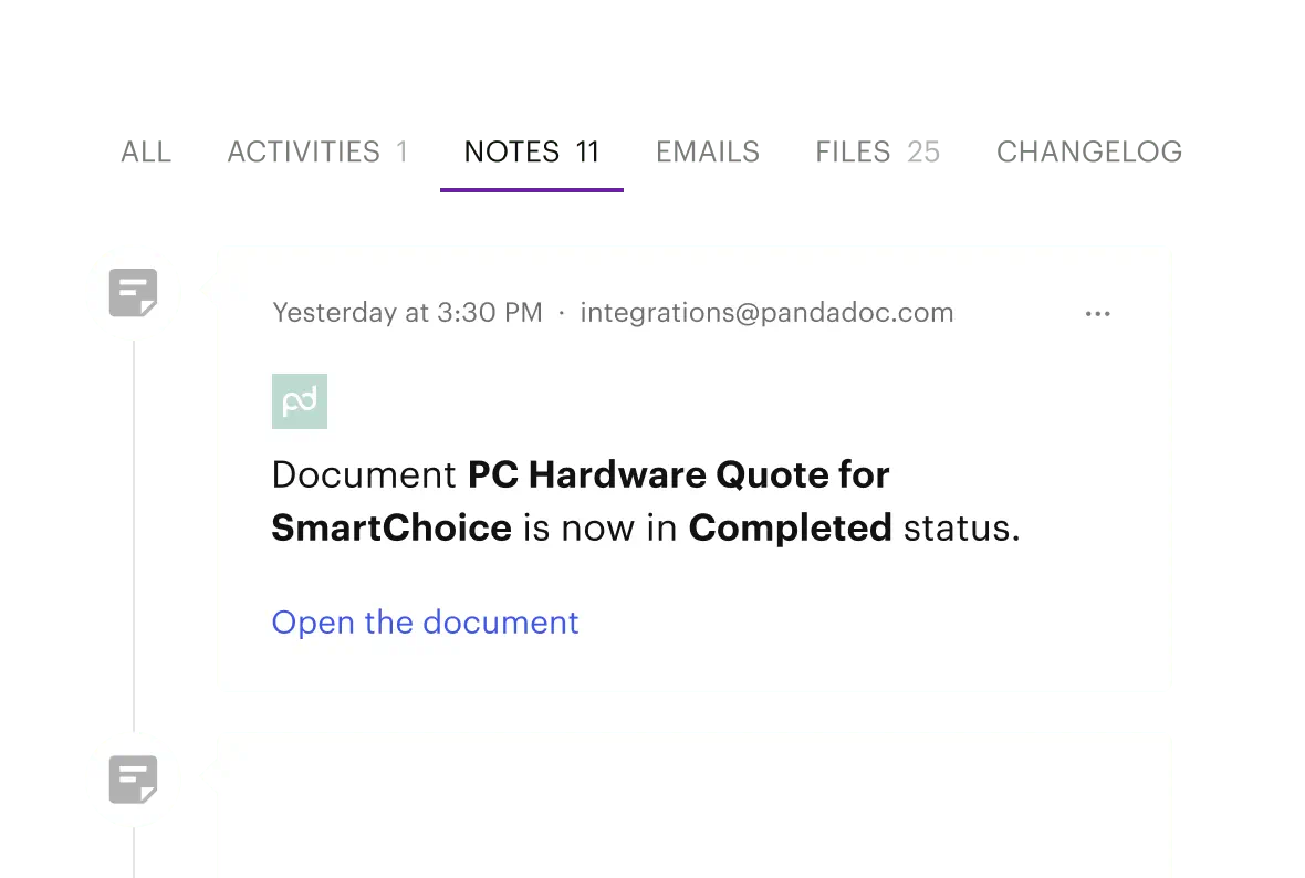 Pipedrive - Notes