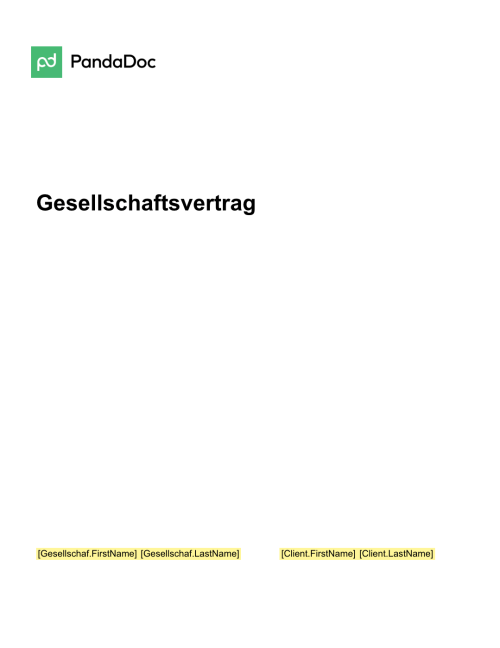 Gesellschaftsvertrag