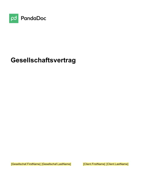 Gesellschaftsvertrag