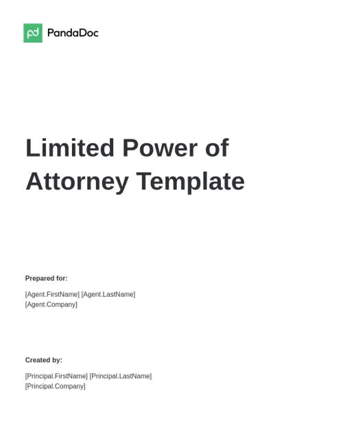 Limited Power of Attorney Template