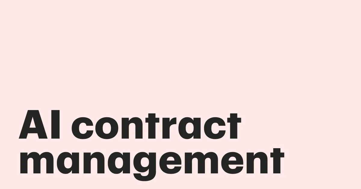 ai contract management