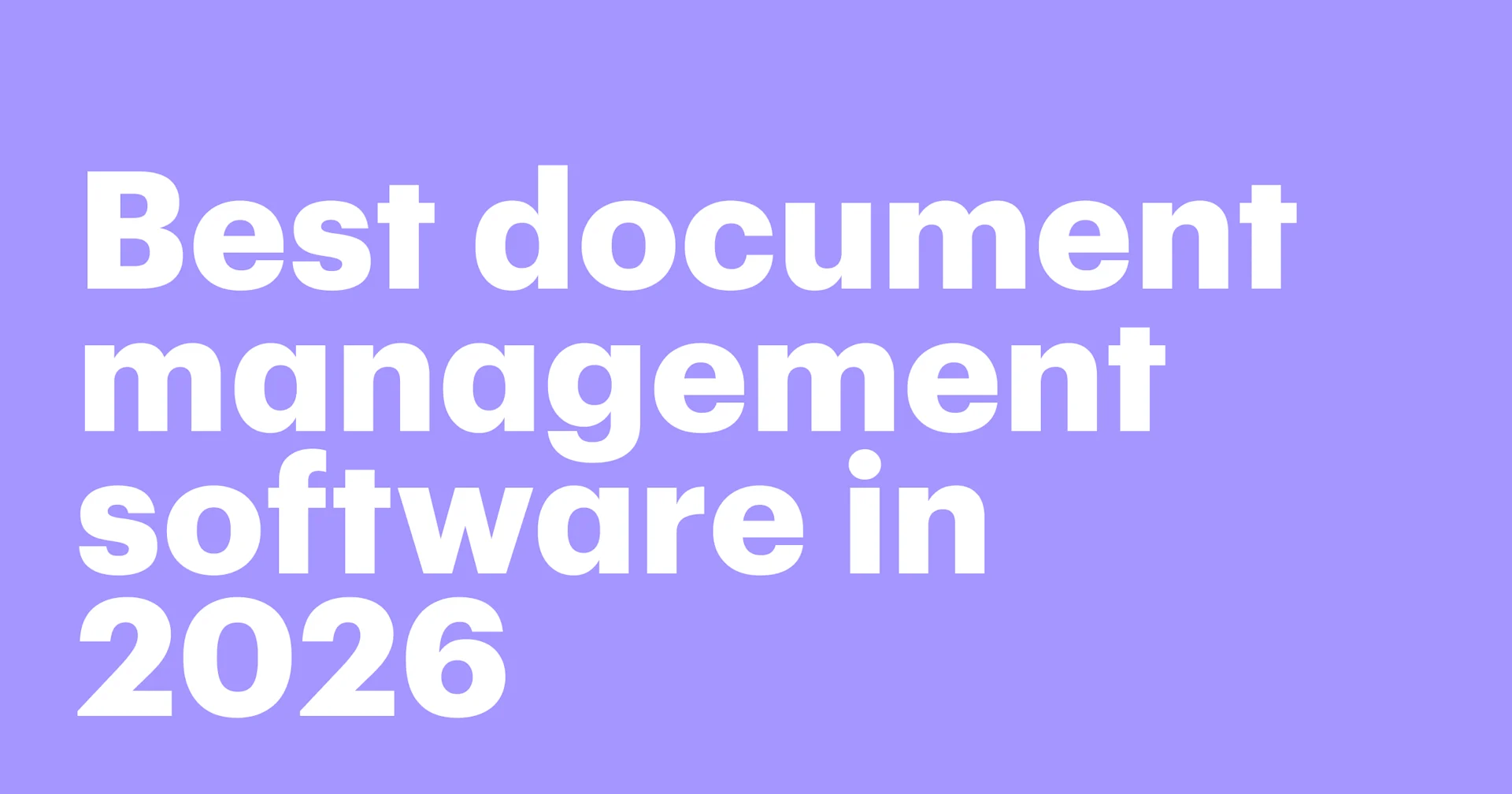 best document management software