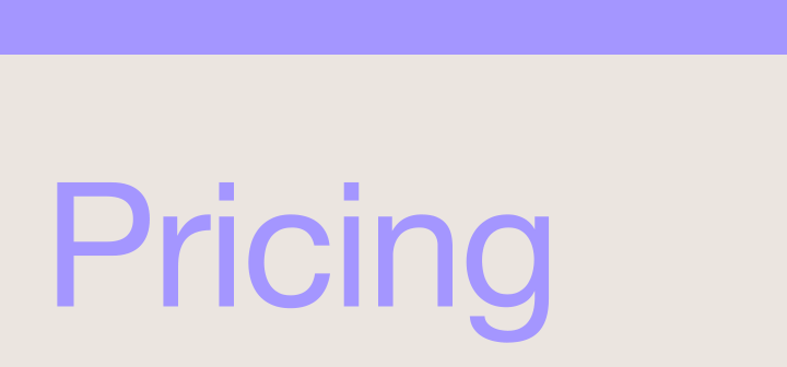 Pricing table