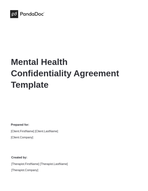 Mental Health Confidentiality Agreement Template