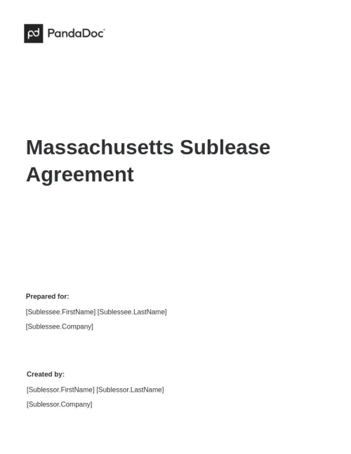 Massachusetts Sublease Agreement