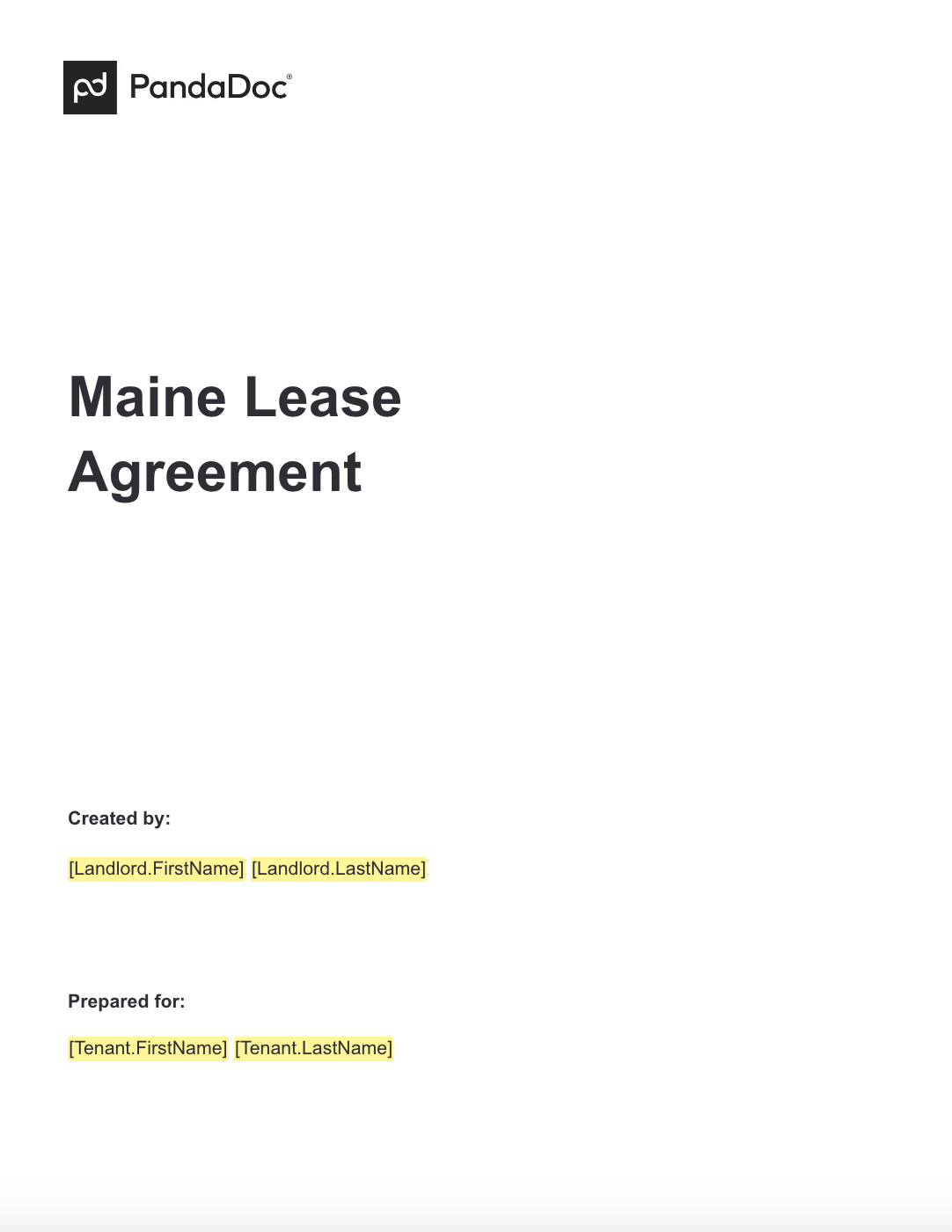 Maine Lease Agreements