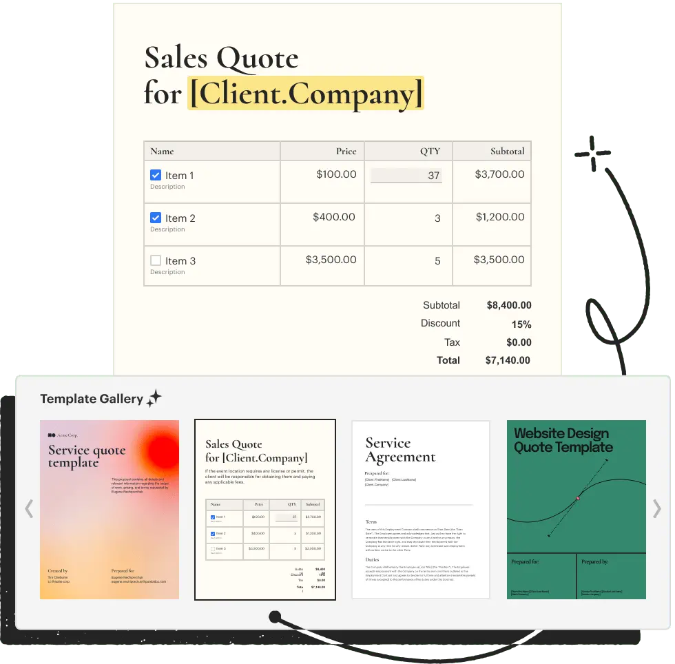 Document Quote Templates