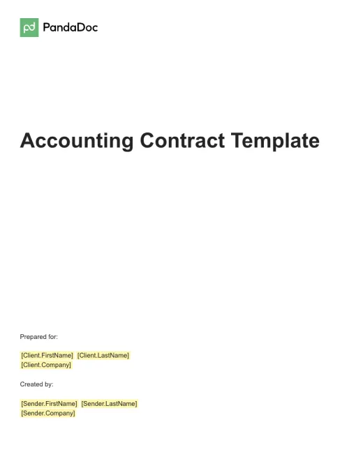 Accounting Contract Template