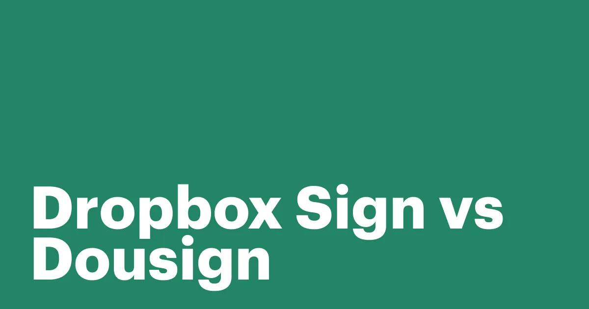 Dropbox Sign vs Docusign