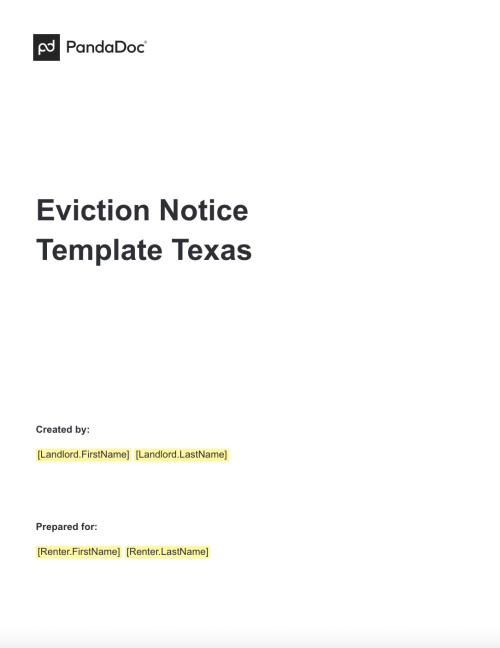 Eviction Notice Template Texas