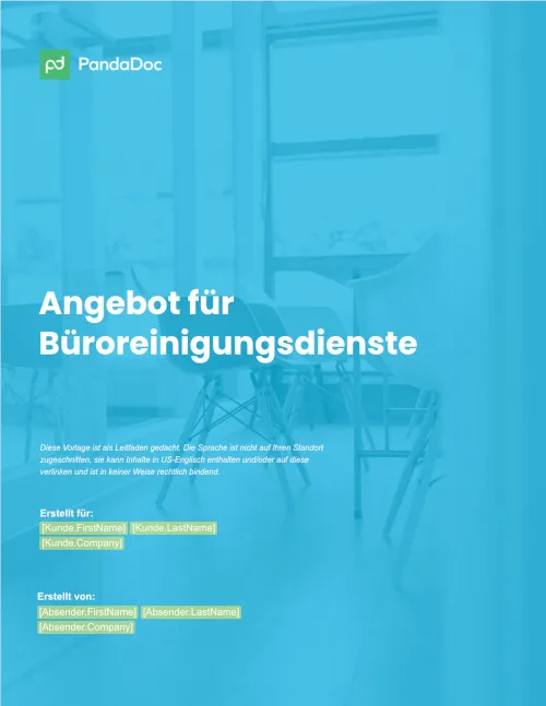 Kostenvoranschlag für Büroreinigung
