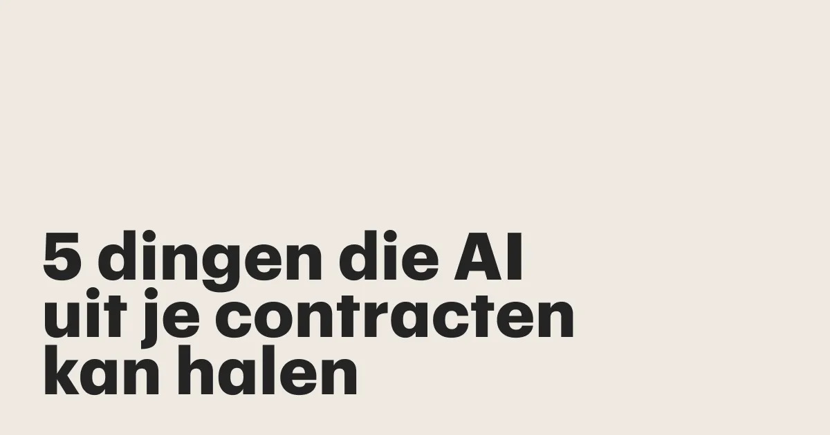 Featured: 5 Things AI can pull from your contracts (so you don't have to)
