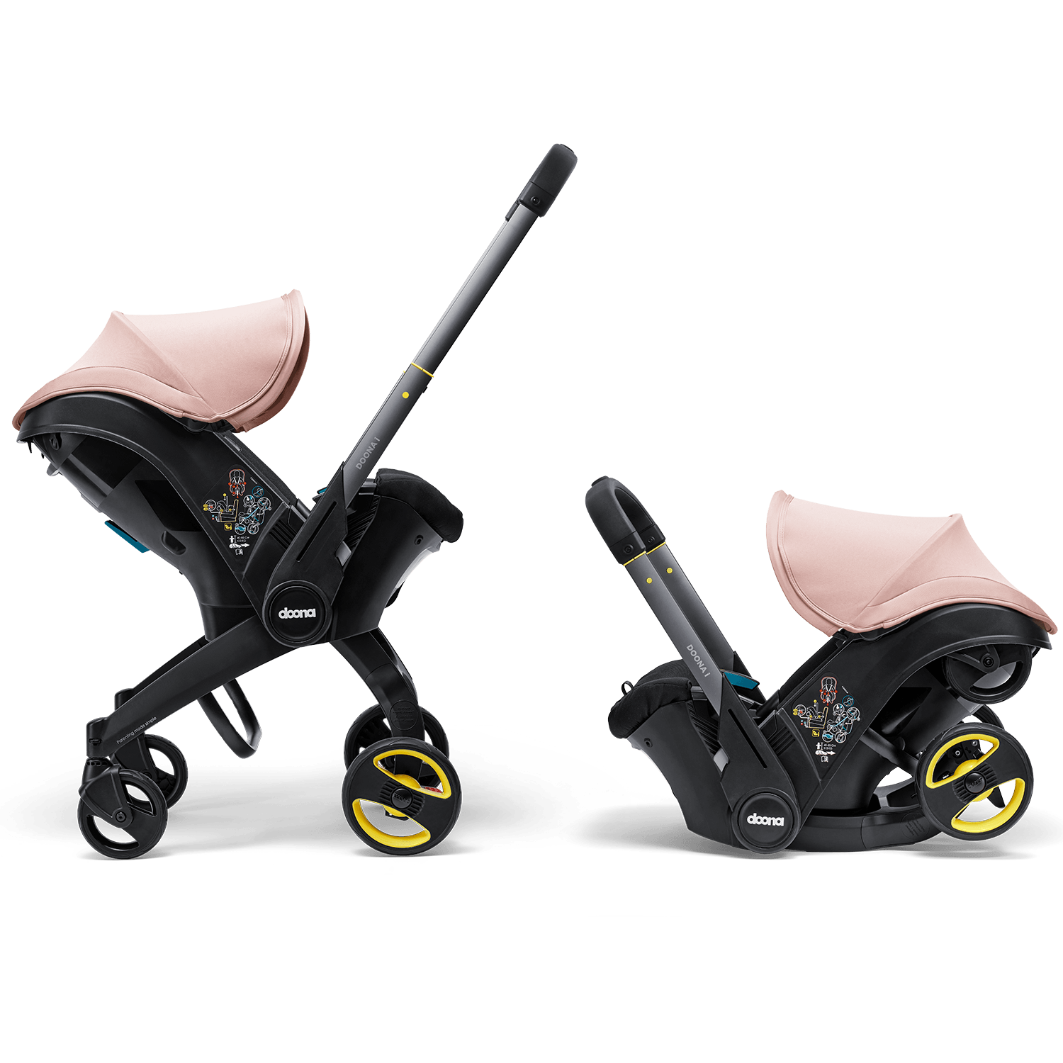 Doona+ ドゥーナ インファントカーシート ベビーカー ブラッシュピンク Doona i Car Seat & Stroller - Blush Pink | Doona™