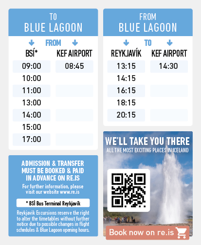 Blue Lagoon transfer schedule