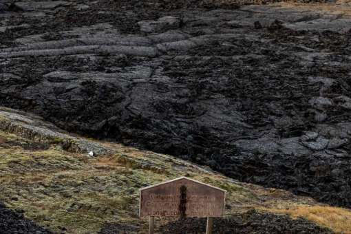 Small Structure Amidst Volcanic Lava Fields near Grindavík