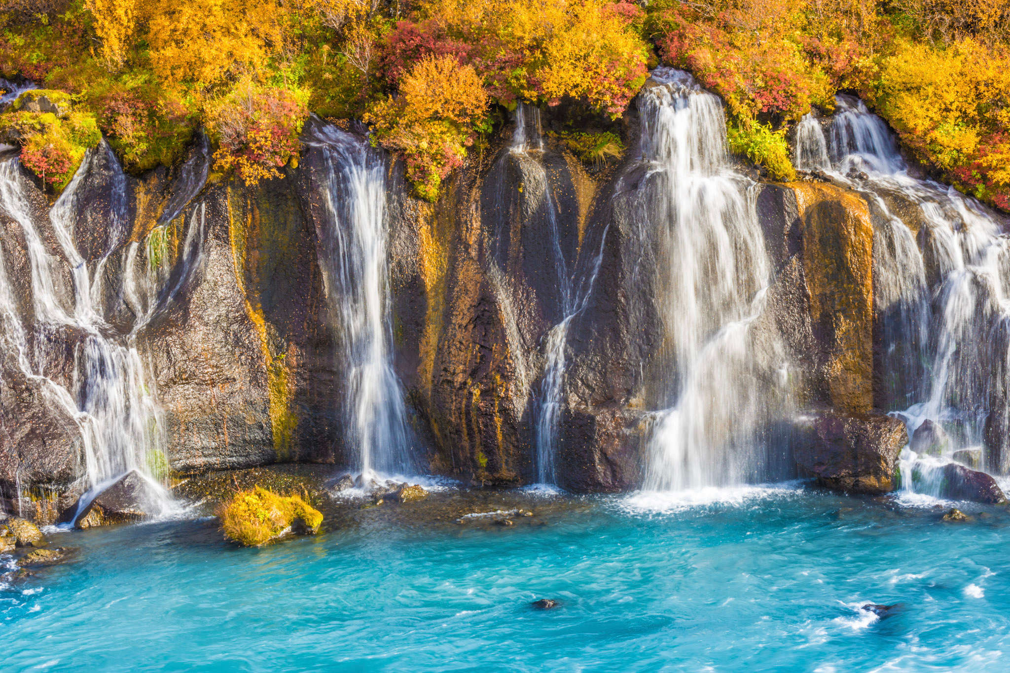 Hraunfossar autumn