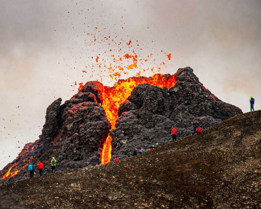 Iceland volcano hike