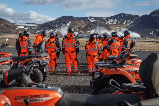 ATV tourists waiting to drive