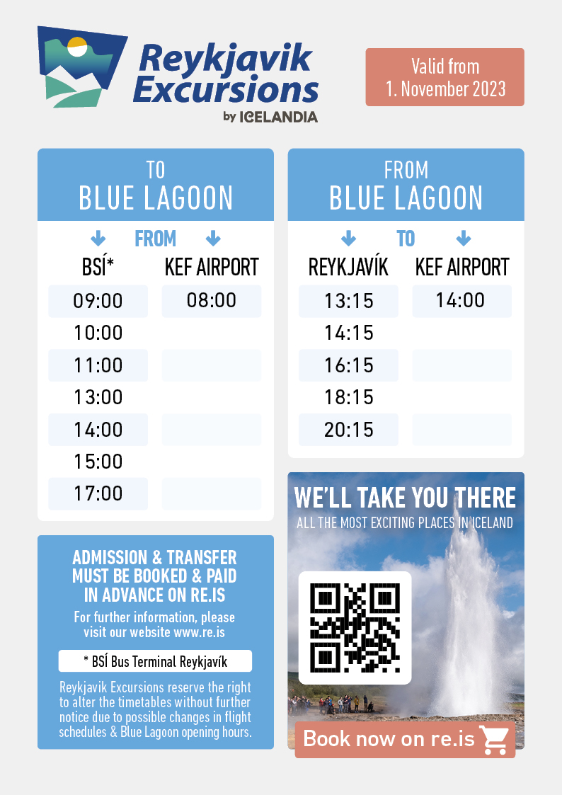 Blue Lagoon transfer schedule