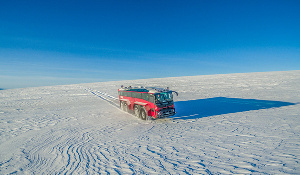 mountain truck ride on Langjokull