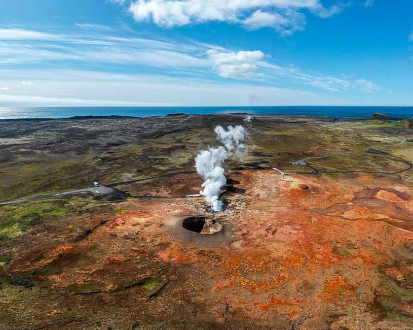 Gunnuvher geothermal area in Reykjanes