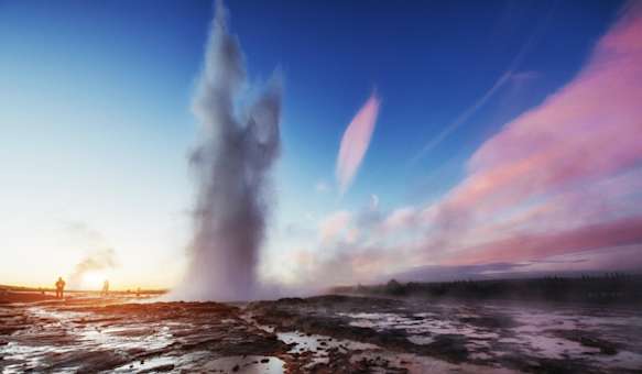 Strokkur geyser erupts