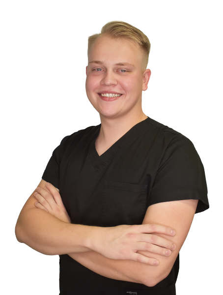Mateusz Modzelewski w centrum stomatologicznym Prodental Prodental