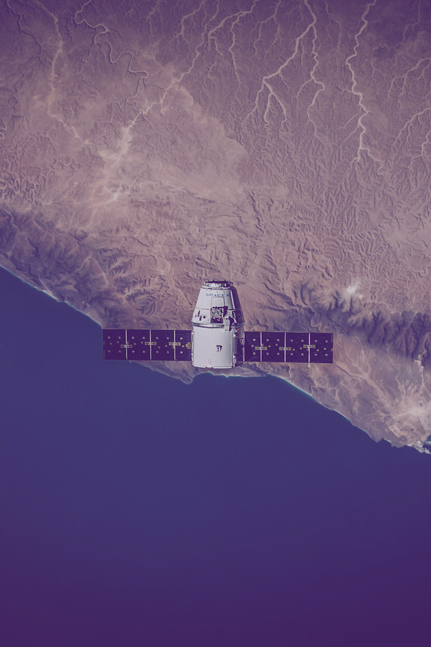 Satellit in der Erdumlaufbahn