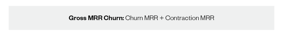 Formula: Gross MRR Churn